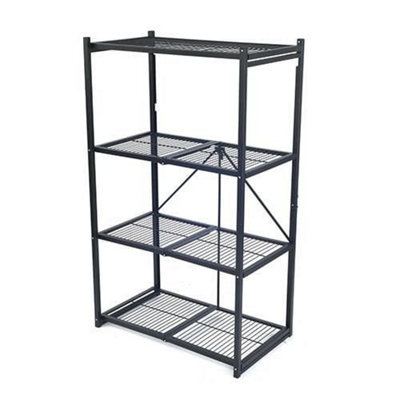 Black Rapid Folding Shelving 1515h x 905w x 515d 4 Shelves