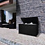 Black Rattan Garden Storage Box Large 582L Outdoor Chest