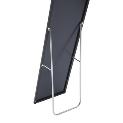 Black Rectangular Full Length Framed Mirror Freestanding or Wall Mounted Floor Mirror Dressing Mirror 147 cm x 37 cm