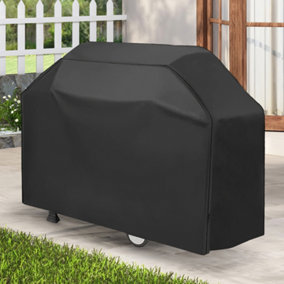 Black Rectangular Oxford Cloth Camping Patio Waterproof Grill Cover Garden Furniture Covers 170cm W x 61cm D x 117cm H