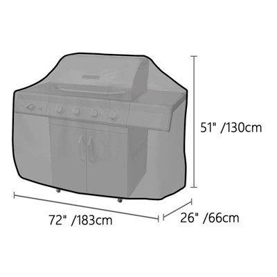 Black Rectangular Waterproof Garden BBQ Cover Rain Cover 183x66x130cm - 5