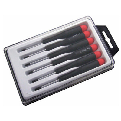 Black & red 6pc Screwdriver Set