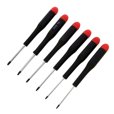 Black & red 6pc Screwdriver Set