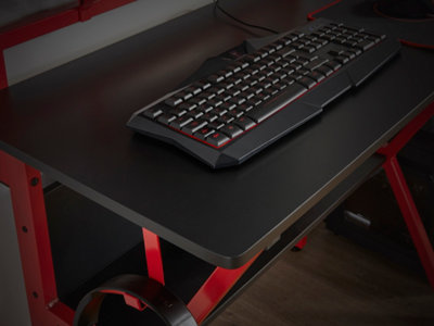 Black & Red Gaming Computer Desk