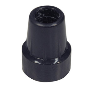 Black Replacement Walking Stick Ferrule - 20mm Anti-Slip Durable Rubber Tip
