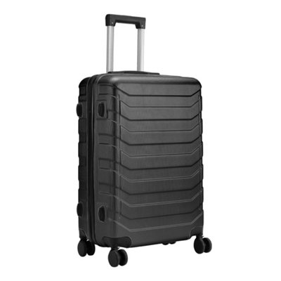 Black Rolling Hardshell Luggage Travel Suitcase, 28"