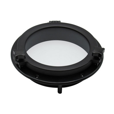 Black Round Marine Ship Porthole Window  (215MM Boat Narrowboat Yacht)