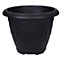 Black Round Venetian Pot Decorative Plastic Garden Flower Planter Pot 43cm