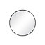 Black Round Wall Mounted Framed Bathroom Mirror Vanity Mirror For Dressing Table 80 cm
