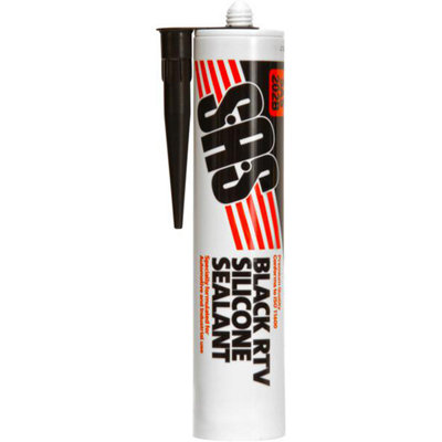 Black RTV Silicone Sealant 300ml SAS202B/3 Pack of 3 SAS