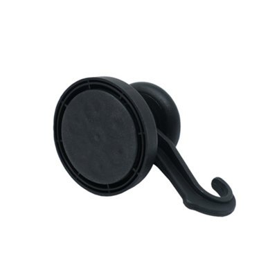 Black Rubber Coated Neodymium Magnet with Swivel Hook for Holding Rope ...