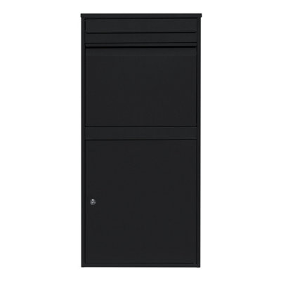 Black Secure Lockable Parcel Post Box XL