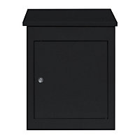 Black Secure Lockable Parcel Post Box