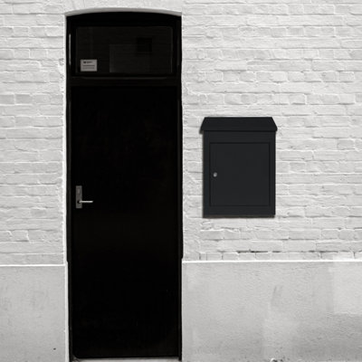 Black Secure Lockable Parcel Post Box