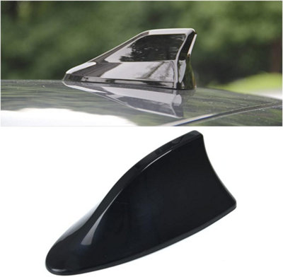Universal Black Shark Fin Car Roof Antenna With AM/FM Adapter