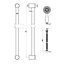 Black Shower Slider Rail Kit Adjustable with Multi Function Handset & Soap Dish