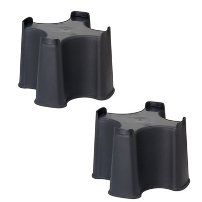 Black Slimline Water Butt Stand Accessory Weather-Resistant Support Base with Easy Tap Access for 100L Rainwater Collectors