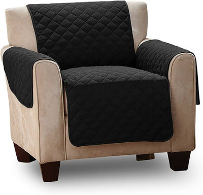Black Sofa Cover - 1 Seat Armchair