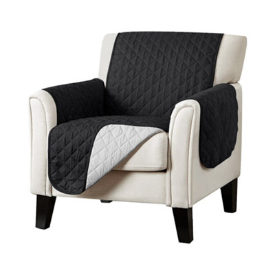 Black Sofa Cover - 1 Seat Armchair - 6