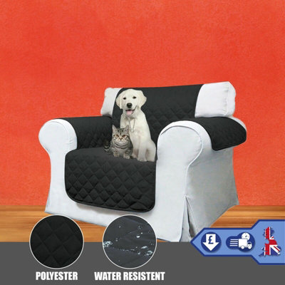 Black Sofa Cover - 1 Seat Armchair - 7