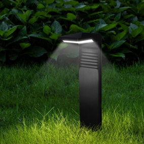 Black Solar Pathway Lights Waterproof Solar Powered Path Lights for Yard