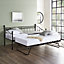 Black Solid Metal Modern Single Trundle Bed Frame With Pull Out Bed