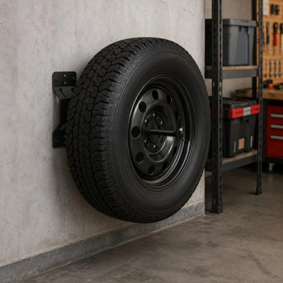 Black Spare Wheel Carrier Bracket Tyre Holder