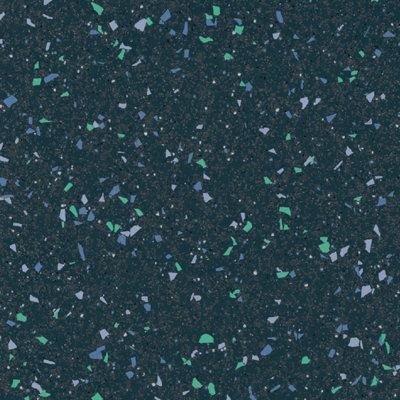 Black Speckled Effect Vinyl Flooring, Contract Commercial Vinyl Flooring with 2.0mm Thickness-11m(36'1") X 2m(6'6")-22m²