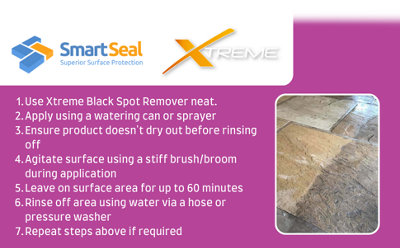Black Spot Remover Xtreme, Remove Black Spot for Driveways, Patios, Natural Stone, Block Paving and Slabs, 3 x 5L