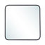 Black Square Wall Bathroom Framed Mirror Vanity Makeup Mirror for Dressing Table 500 mm x 500 mm