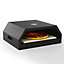 Black Stainless Steel Pizza Oven with Built In Temperature Gauge 40cm W x 35cm D x 16cm H