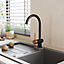 Black Stainless Steel Side Lever Kitchen Tap Mixer Tap