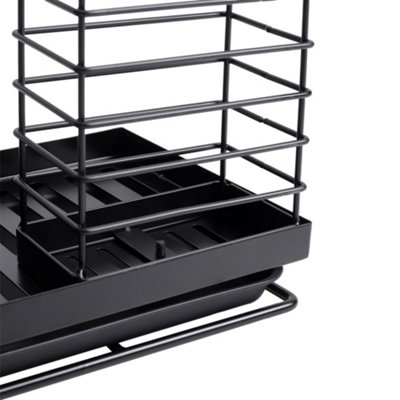 Stainless Steel Sink Caddy Organizer – Sponge Holder, Brush Caddy & Drain Tray For Kitchen Counter
