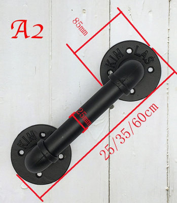 Black stair railing, 35cm stair railing, retro industrial style, made ...