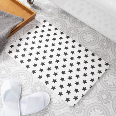 Black Stars White Stone Non Slip Bath Mat Price Comparisons | Compare The Build