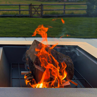 Black Steel Garden Fire Pit Free Standing - 6