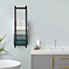 Black Steel Wall Mounted Bathroom Towel Rack and for Folded Towels Organizer