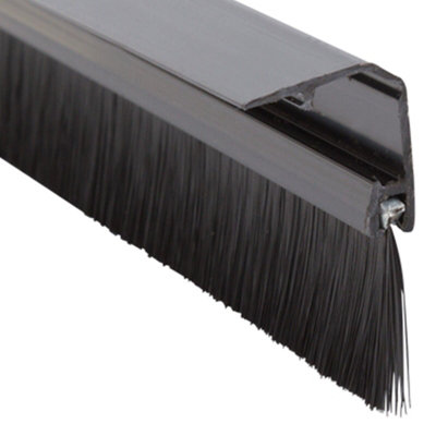 STORMGUARD Door Brush Draft Excluder - Brown, 91.4cm Length, Seals Gaps Under Doors