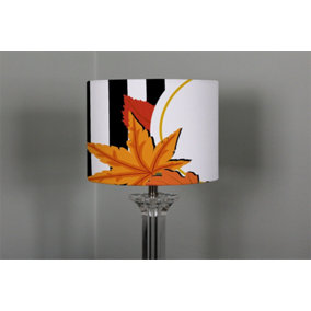 Black Stripes, Autumn Leaves (Ceiling & Lamp Shade) / 25cm x 22cm / Ceiling Shade