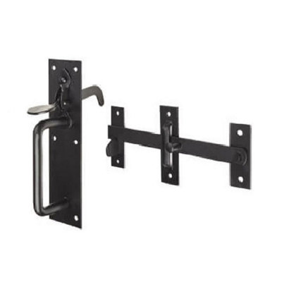 Black Suffolk Latch Catch Garden Gate Shed Door Thumb Lock Cottage