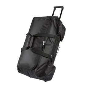 Black Suitcase Holdall Trolley Travel Luggage Bag On Wheels