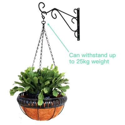 Black Swivel S Hook with Closed D Ring - Heavy Duty Hanging Plant Basket  Hooks