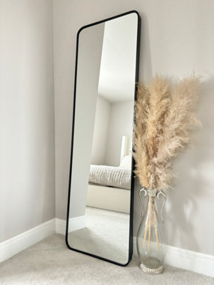 DOWNTON INTERIORS Modern Tall Metal Frame Mirror Wall & Floor Standing