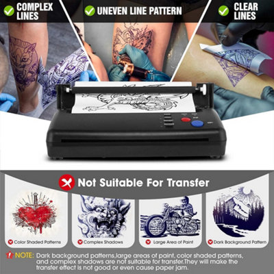 Phomemo Stencil Drucker Tattoo Drucker Bluetooth,Thermodrucker Tattoo Transfer Printer,Wireless Tattoo Printer,Thermal Stencil Printer mit 10pcs Tattoo Transferpapiers für Smartphone & PC
