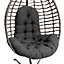 Black Thicken Hanging Egg Chair Seat Pad Cushion W 95 cm x H 75 cm