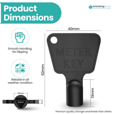 Black Triangle Utility Gas Meter Box Keys, Gas & Electric Meter Key ...