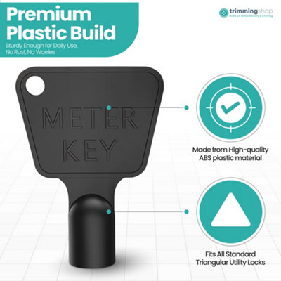 Black Triangle Utility Gas Meter Box Keys, Gas & Electric Meter Key ...
