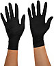 Black Unisex Nitrile Mamba Workshop Gloves 100 Pack  - Large