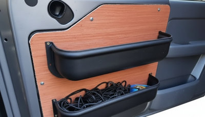 Black Van Camper Storage Pocket Heavy Duty Tool Ratchet Strap