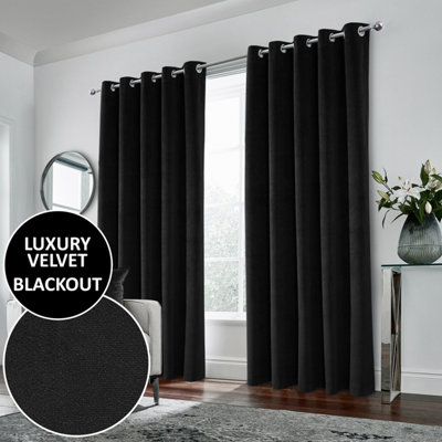 Black thermal store curtains